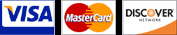 Visa, MasterCard, Discover logos